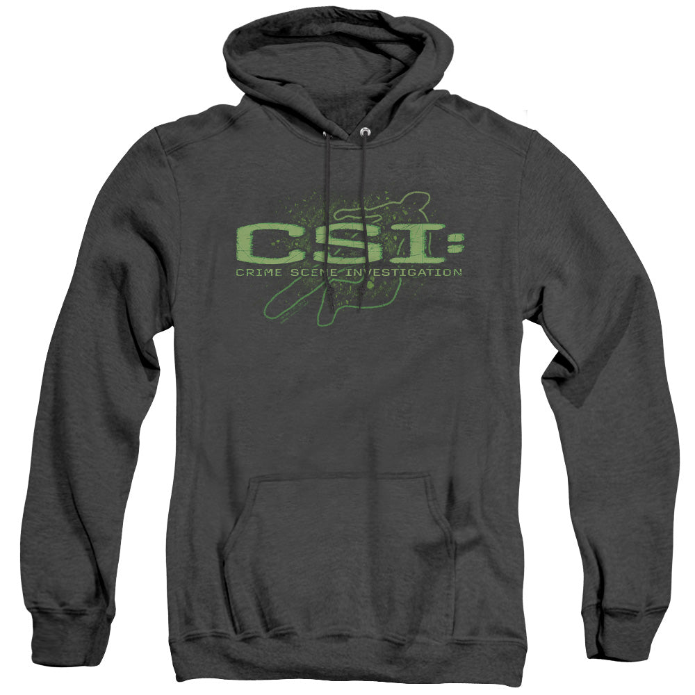 Csi Sketchy Shadow Heather Mens Hoodie Black Officially Licensed