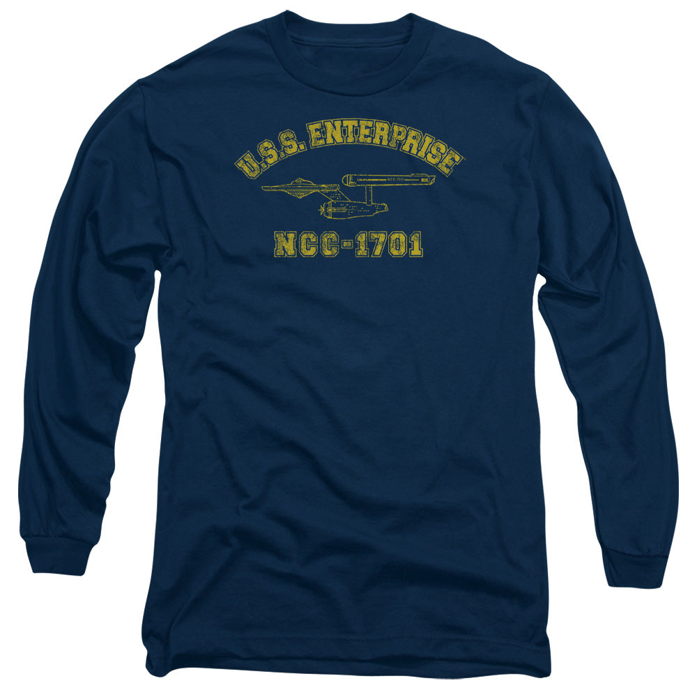 Star Trek Enterprise Athletic Mens Long Sleeve Shirt Navy Officially Licensed Officially Licensed