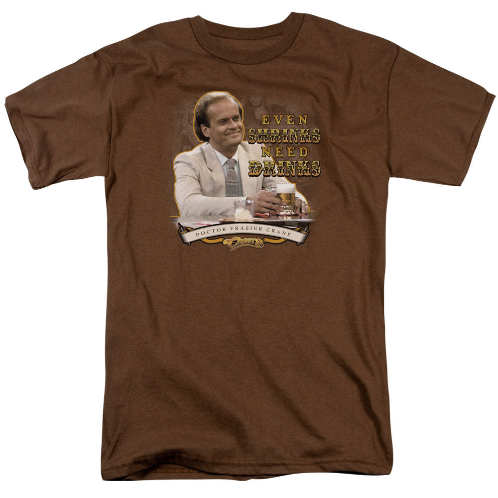 Cheers Shrink Drinking Mens T Shirt Coffee Officially Licensed