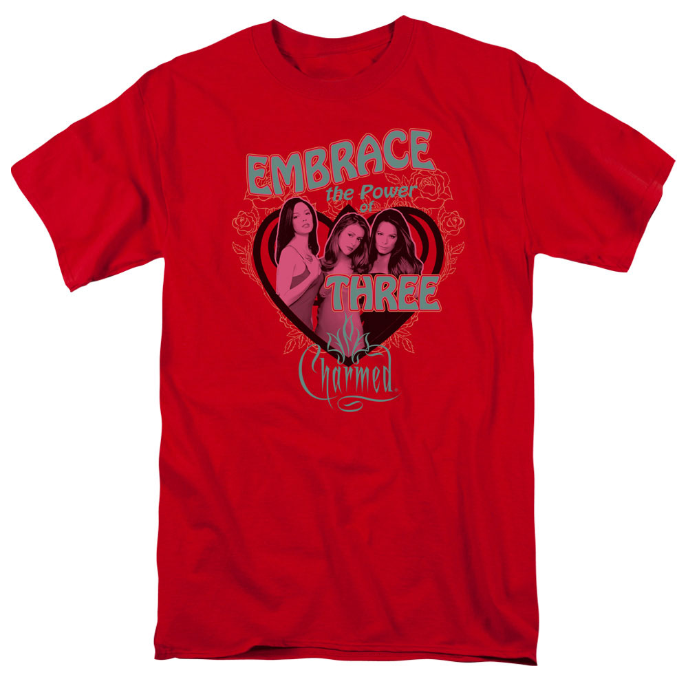 Charmed Embrace The Power Mens T Shirt Red Officially Licensed