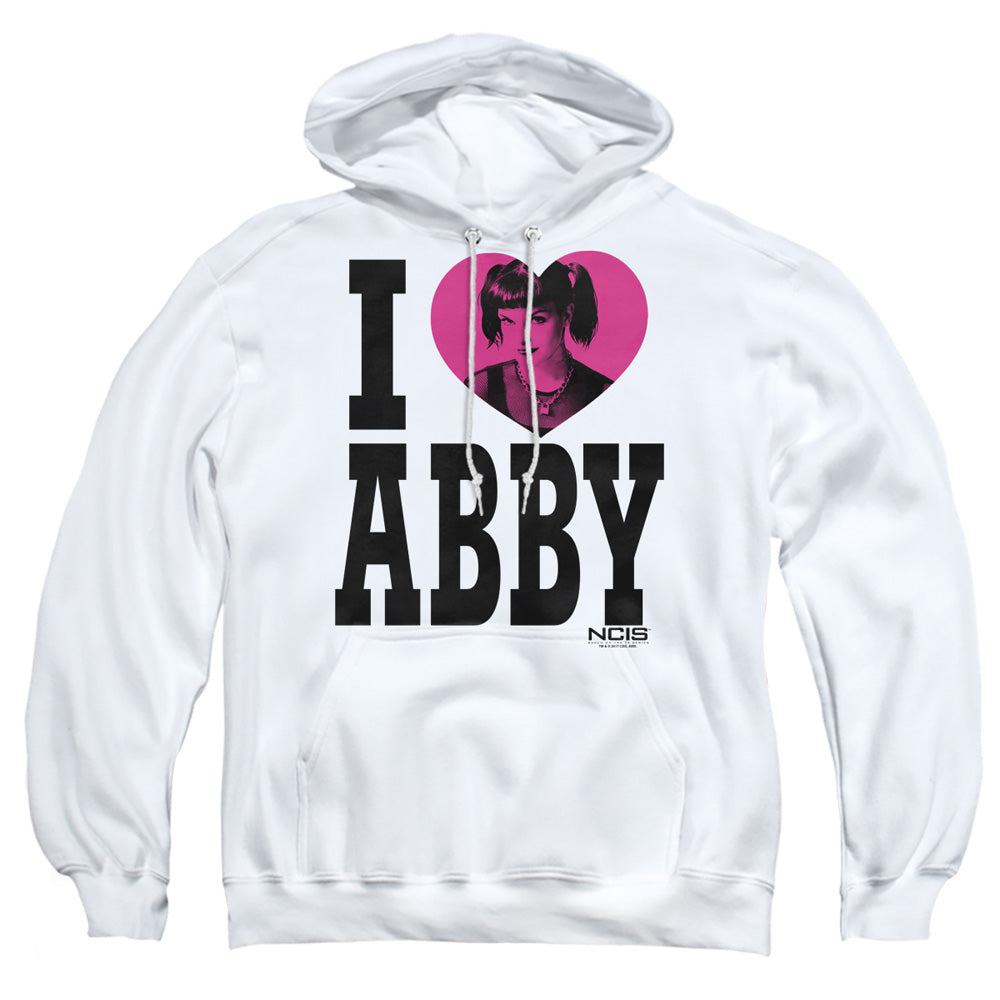 Ncis I Heart Abby Mens Hoodie White Officially Licensed
