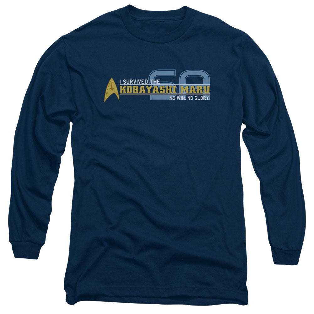 Star Trek I Survived Mens Long Sleeve Shirt Navy Officially Licensed Officially Licensed