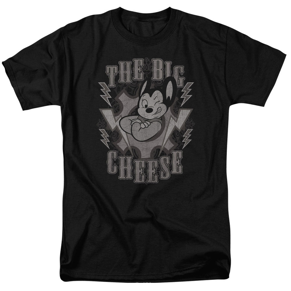 Mighty Mouse The Big Cheese Mens T Shirt Black Officially Licensed