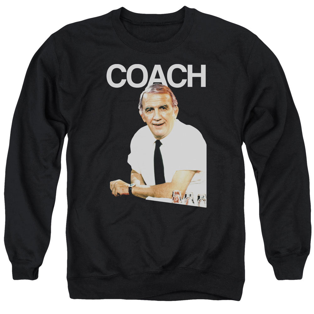 Cheers Coach Mens Crewneck Sweatshirt Black Officially Licensed
