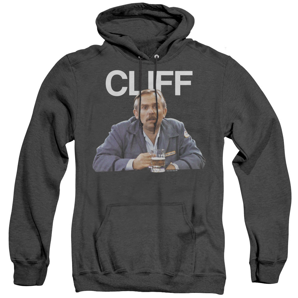 Cheers Cliff Heather Mens Hoodie Black Officially Licensed