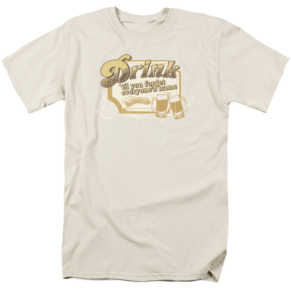 Cheers Drink To Forget Mens T Shirt Sand Officially Licensed