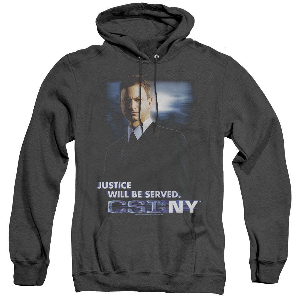 Csi:Ny Justice Served Heather Mens Hoodie Black Officially Licensed