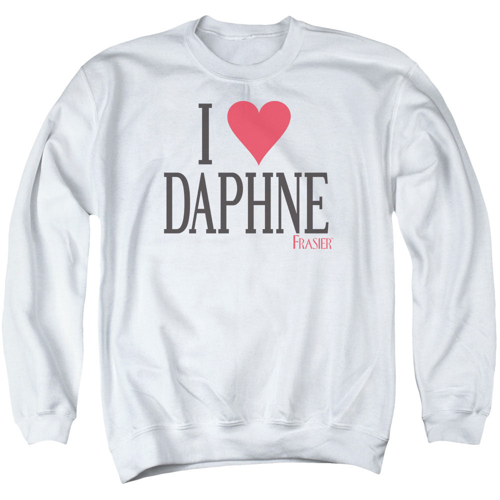 Frasier I Heart Daphne Mens Crewneck Sweatshirt White