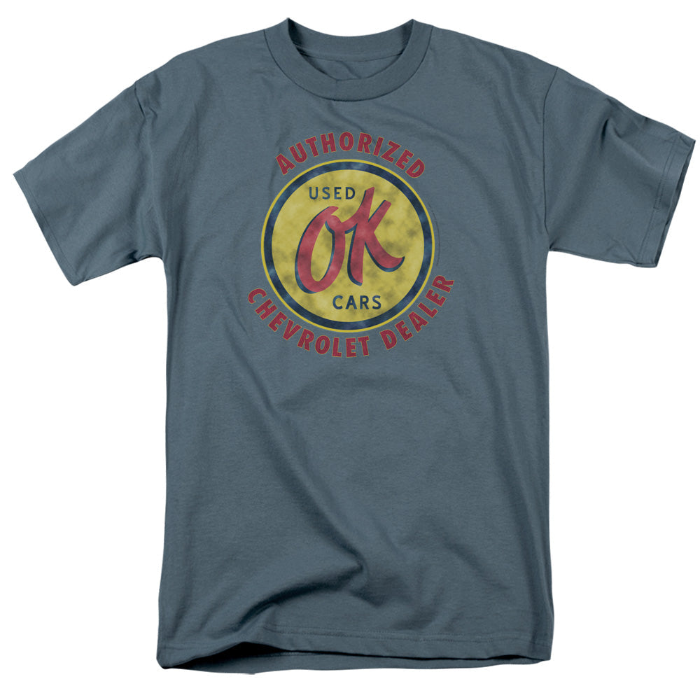 Chevrolet Chevy Ok Used Cars Mens T Shirt Slate Officially Licensed