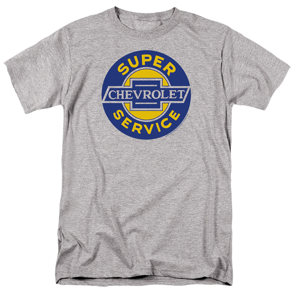 Chevrolet Chevy Super Service Mens T Shirt Athletic Heather Officially Licensed
