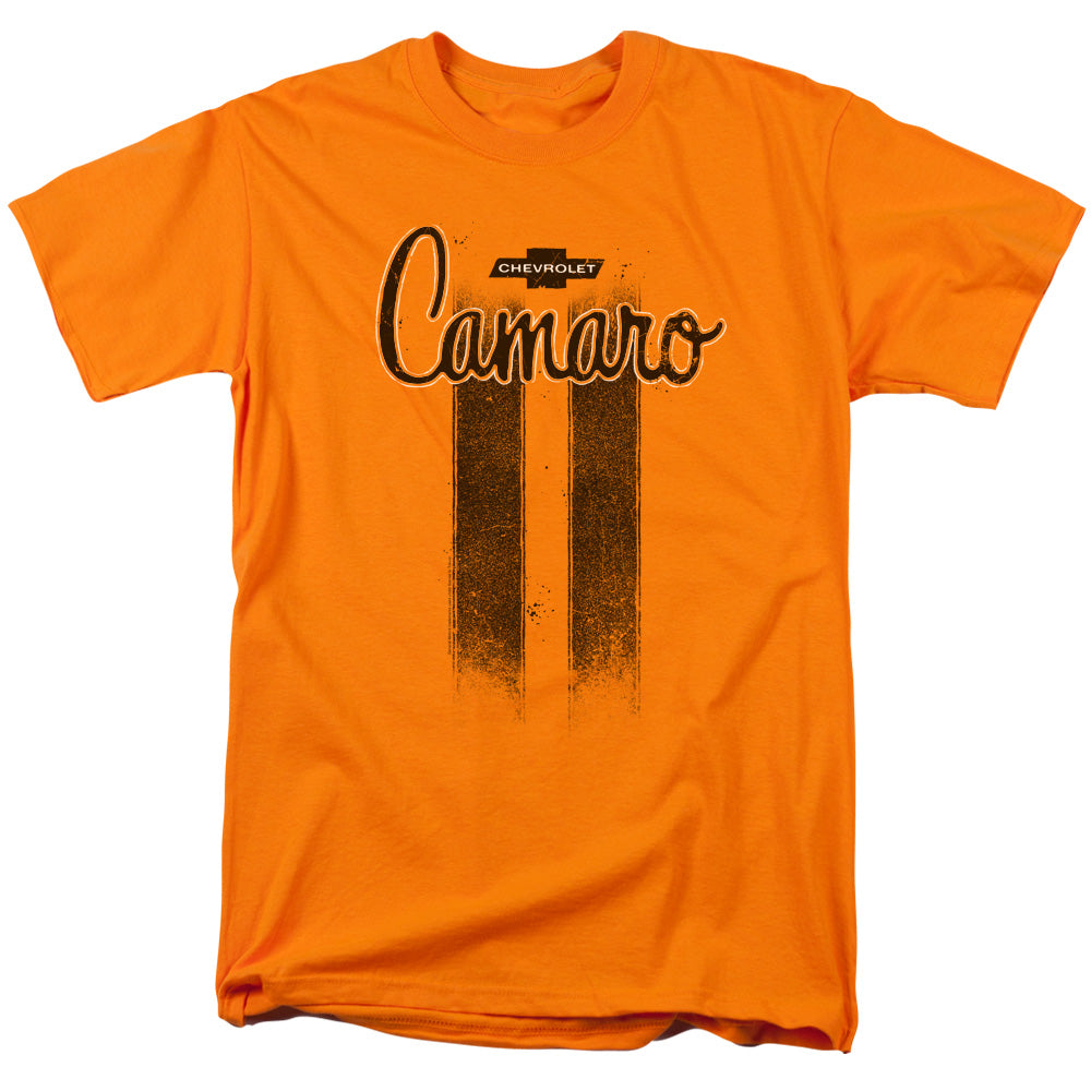 Chevrolet Camaro Stripes Mens T Shirt Orange Officially Licensed