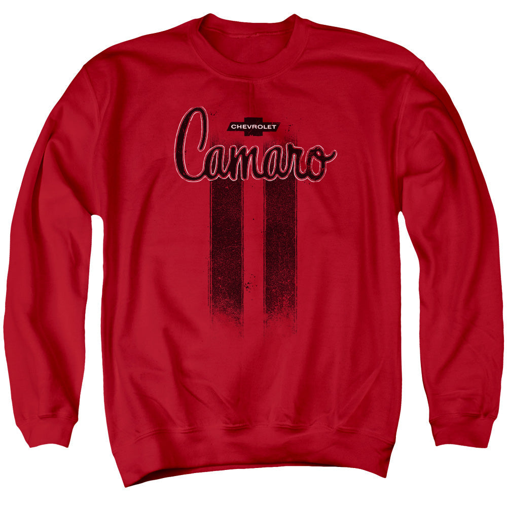 Chevrolet Camaro Stripes Mens Crewneck Sweatshirt Red Officially Licensed
