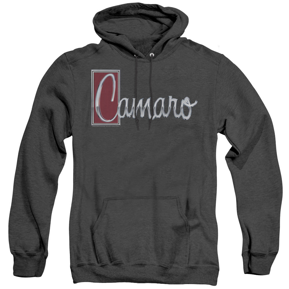 Chevrolet Chrome Script Heather Mens Hoodie Black Officially Licensed