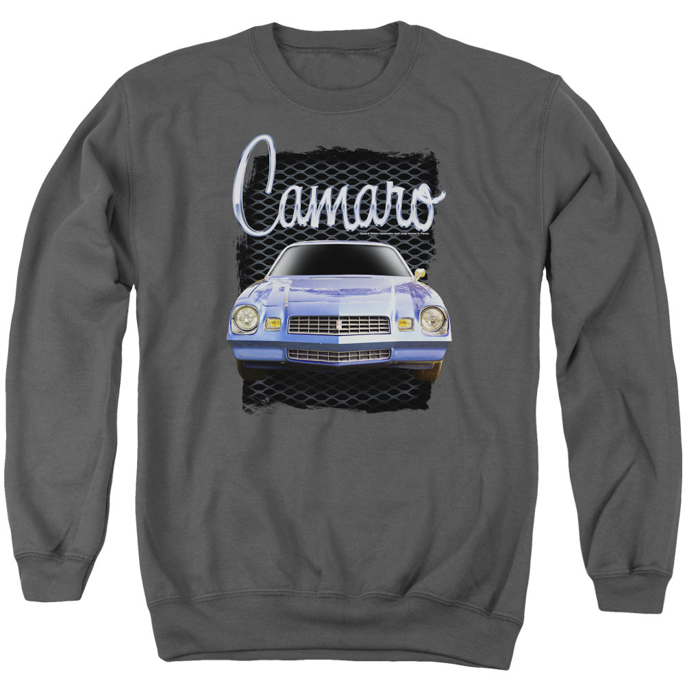 Chevrolet Yellow Camaro Mens Crewneck Sweatshirt Charcoal Officially Licensed