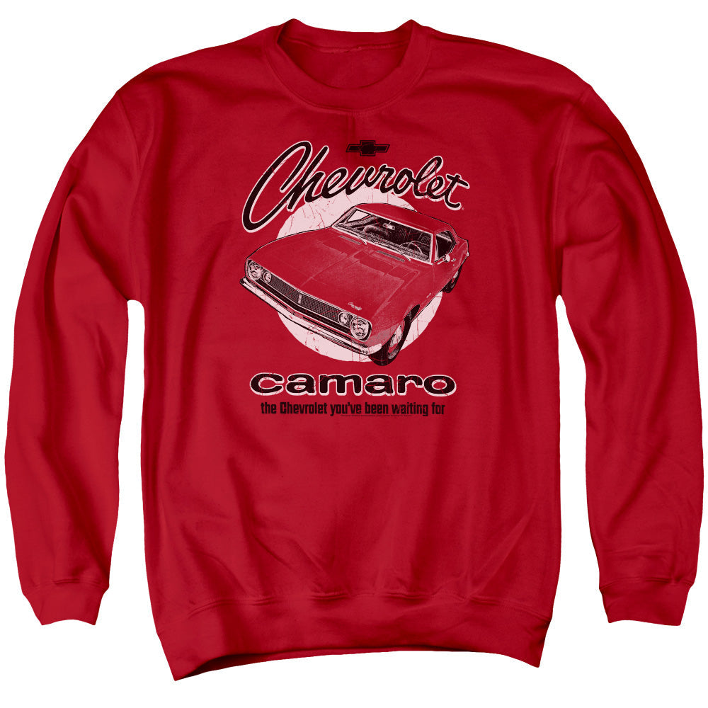 Chevrolet Retro Camaro Mens Crewneck Sweatshirt Red Officially Licensed