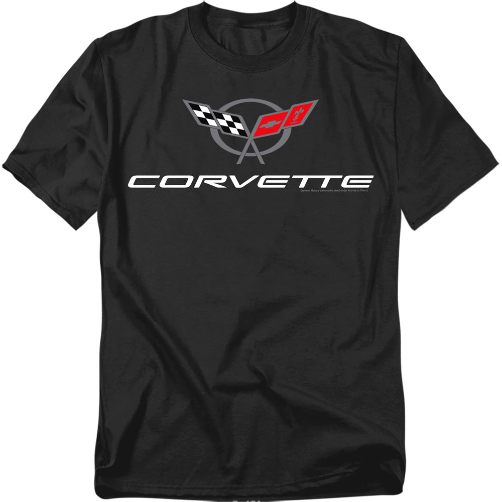 Chevrolet Corvette Modern Emblem Mens T Shirt Black Officially Licensed