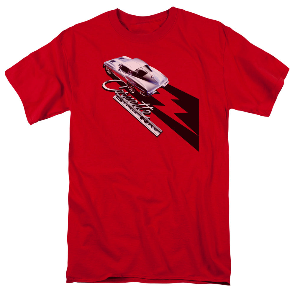 Chevrolet Split Window Sting Ray Mens T Shirt Red Officially Licensed