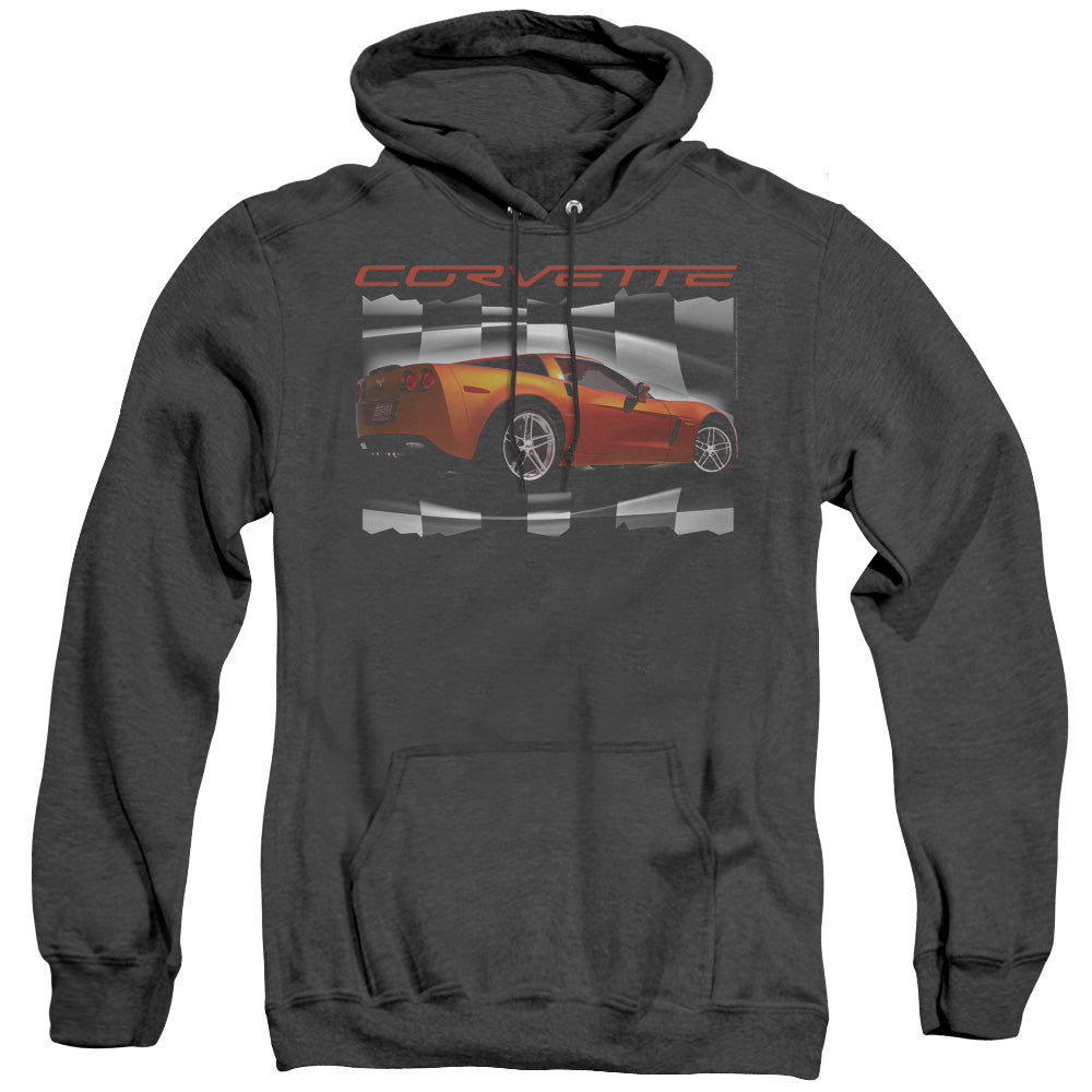 Chevrolet Orange Z06 Vette Heather Mens Hoodie Black Officially Licensed