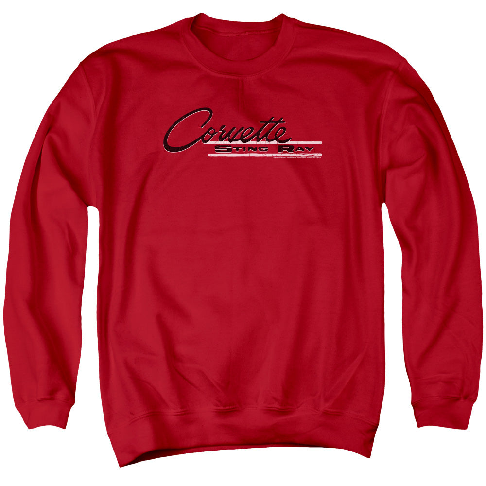 Chevrolet Retro Stingray Mens Crewneck Sweatshirt Red Officially Licensed