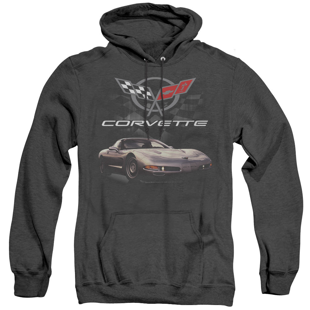 Chevrolet Checkered Past Heather Mens Hoodie Black Officially Licensed