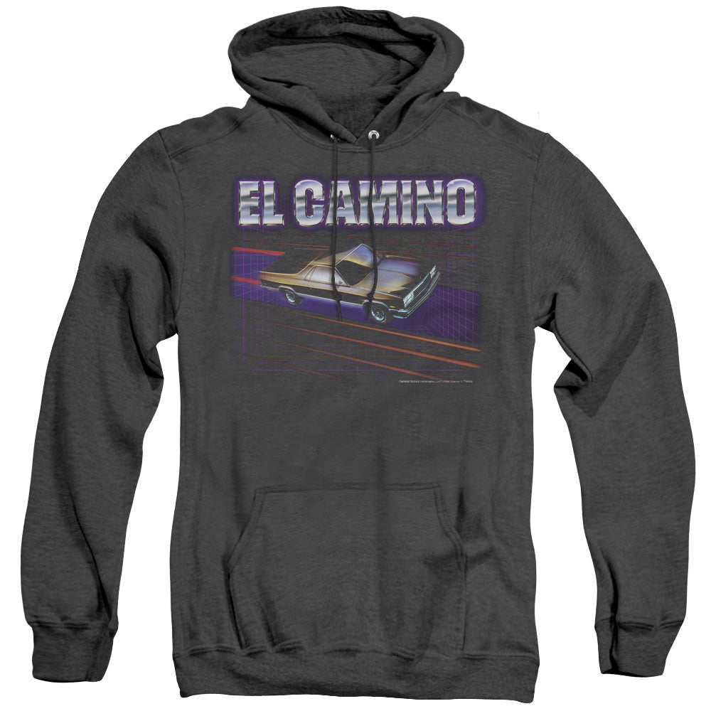 Chevrolet El Camino 85 Heather Mens Hoodie Black Officially Licensed