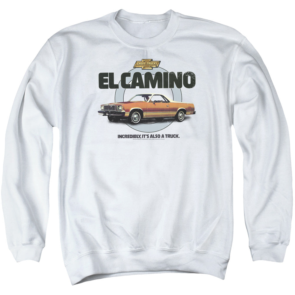 Chevrolet Also A Truck Mens Crewneck Sweatshirt White Officially Licensed
