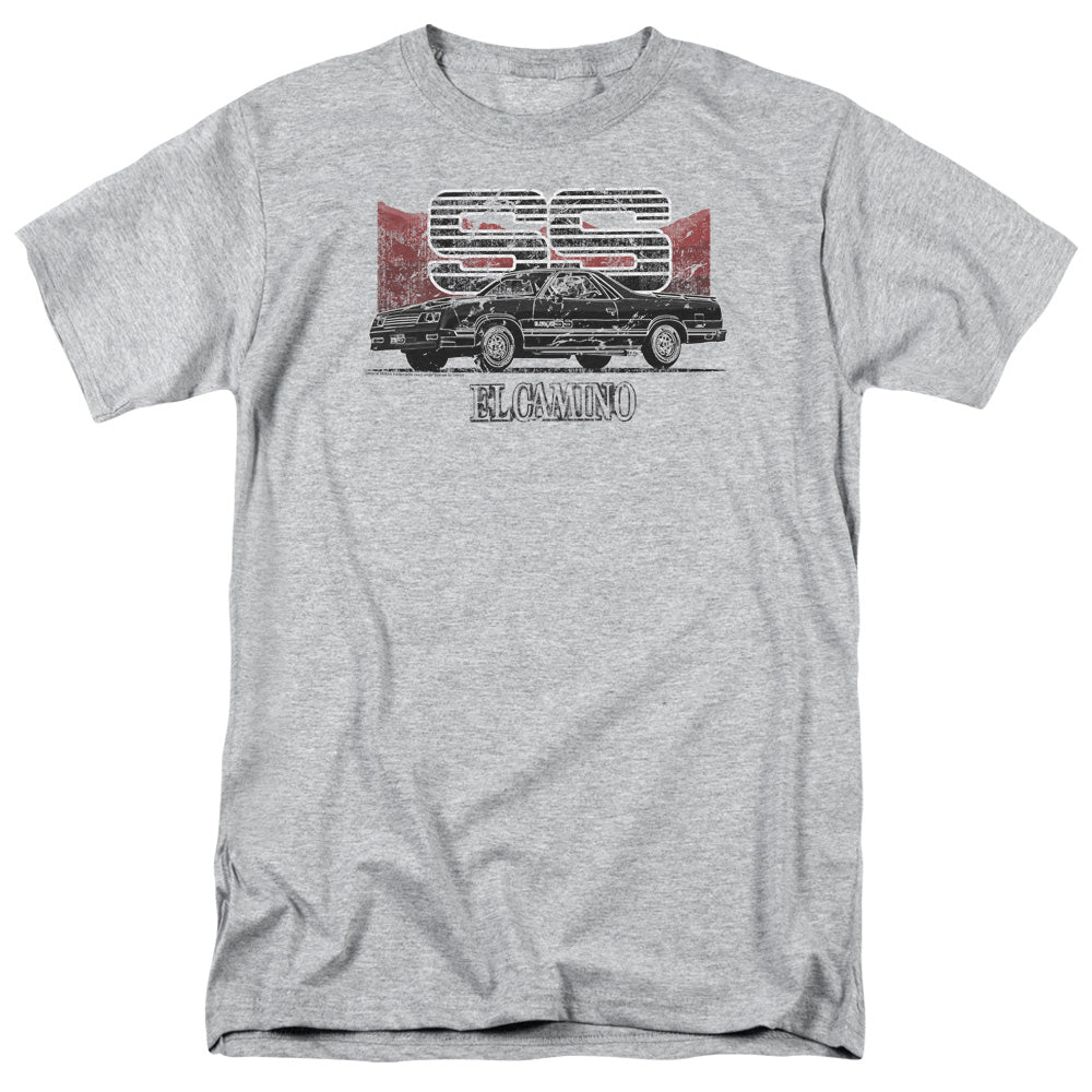 Chevrolet El Camino Ss Mountains Mens T Shirt Athletic Heather Officially Licensed