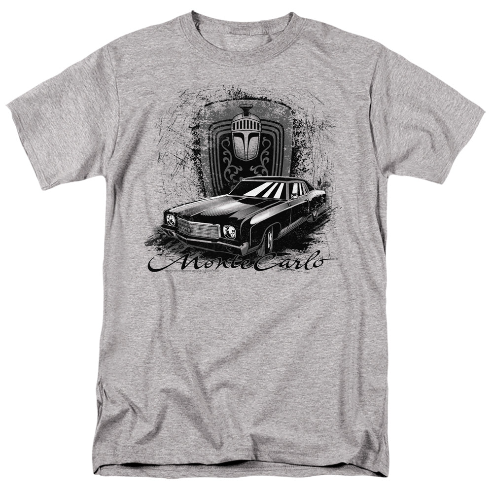 Chevrolet Monte Carlo Drawing Mens T Shirt Athletic Heather Officially Licensed