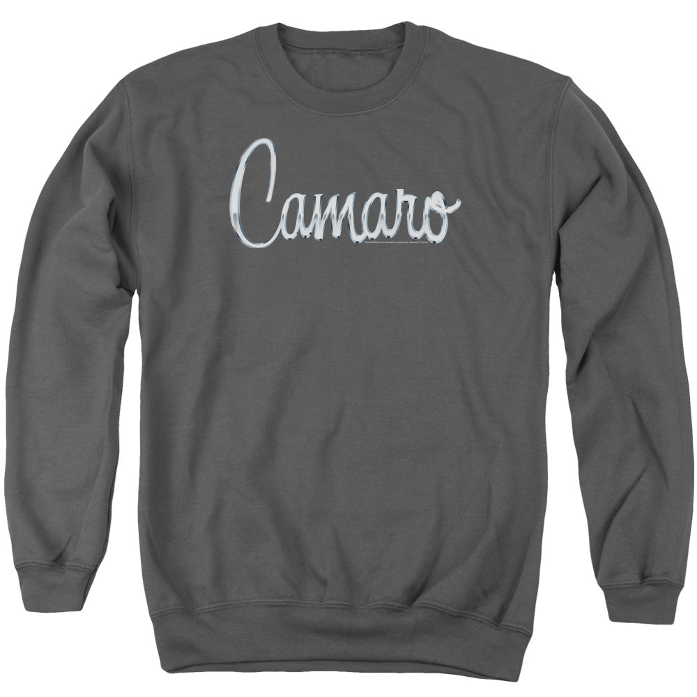 Chevrolet Classic Camaro Metal Mens Crewneck Sweatshirt Charcoal Officially Licensed