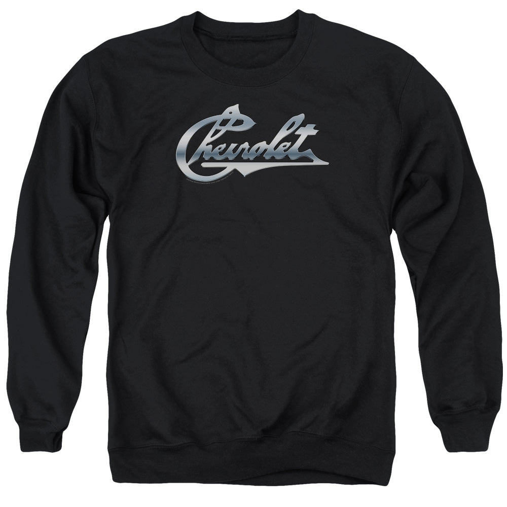 Chevrolet Chrome Vintage Chevy Bowtie Mens Crewneck Sweatshirt Black Officially Licensed