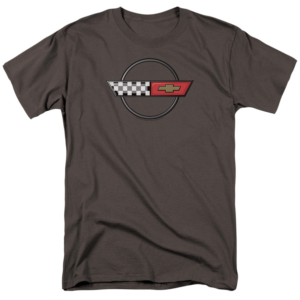 Chevrolet 4Th Gen Vette Logo Mens T Shirt Charcoal Officially Licensed