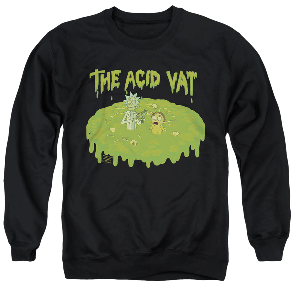 Rick And Morty The Acid Vat Mens Crewneck Sweatshirt Black