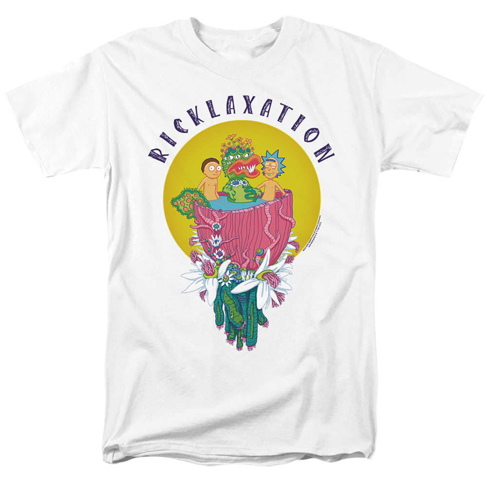 Rick And Morty Ricklaxation Mens T Shirt White Officially Licensed