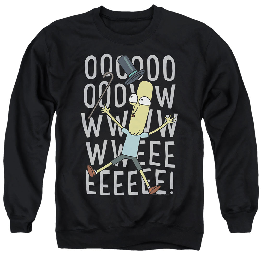 Rick And Morty Oowweeeee Mens Crewneck Sweatshirt Black