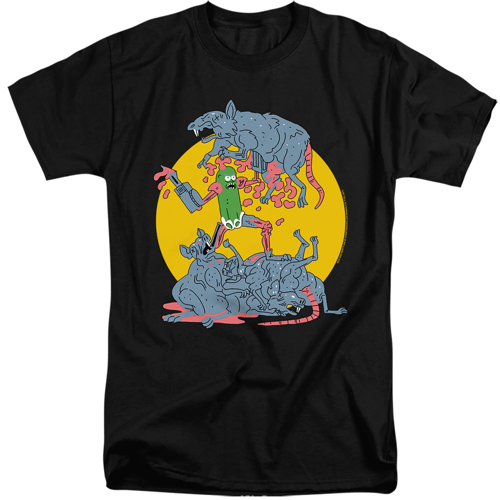 Rick And Morty The Adventures Of Pickle Rick Mens Tall T Shirt Black Officially Licensed