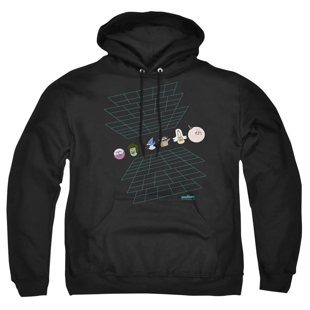 The Regular Show Regular Grid Mens Hoodie Black Officially Licensed