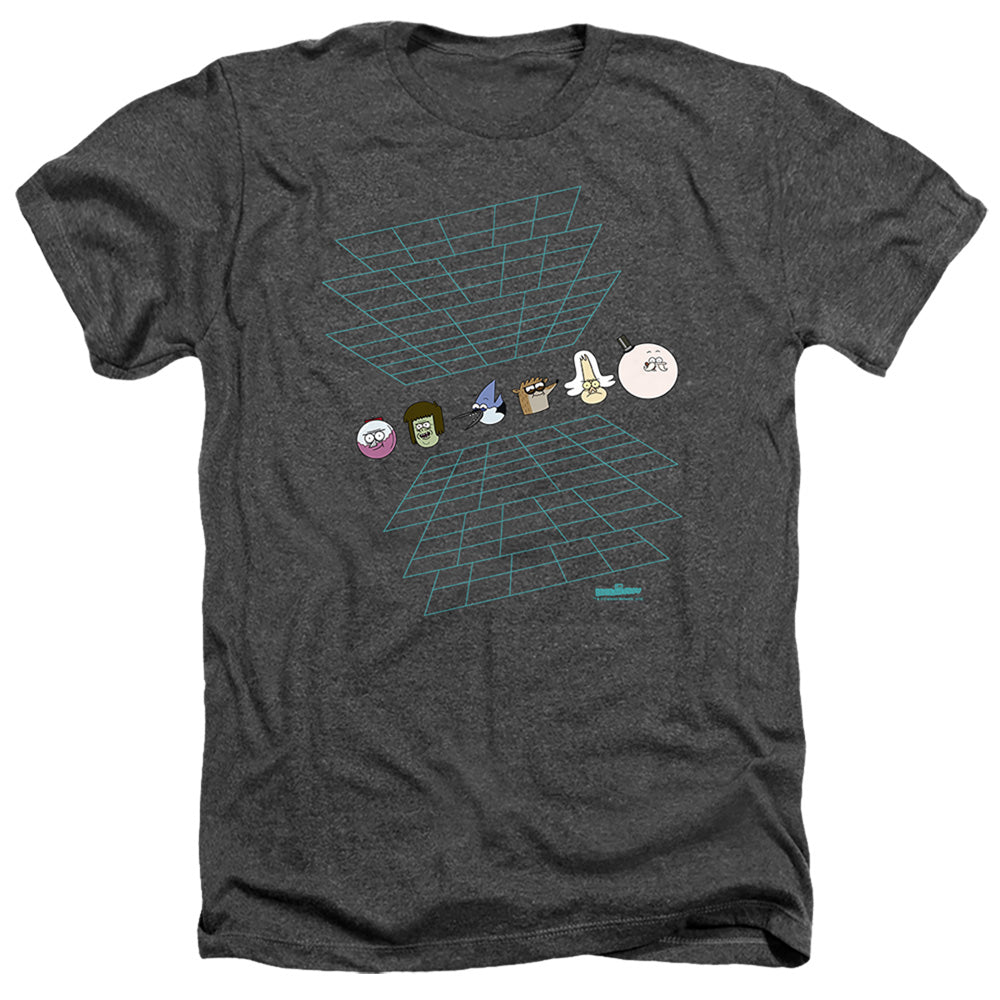 The Regular Show Regular Grid Heather Mens T Shirt Black Officially Licensed