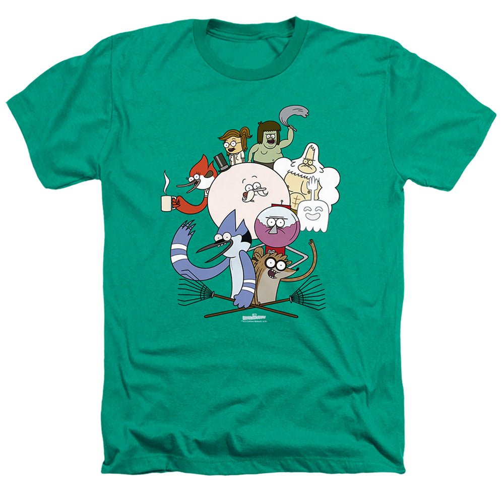 Regular Show Regular Cast Heather Mens T Shirt Kelly Green Officially Licensed