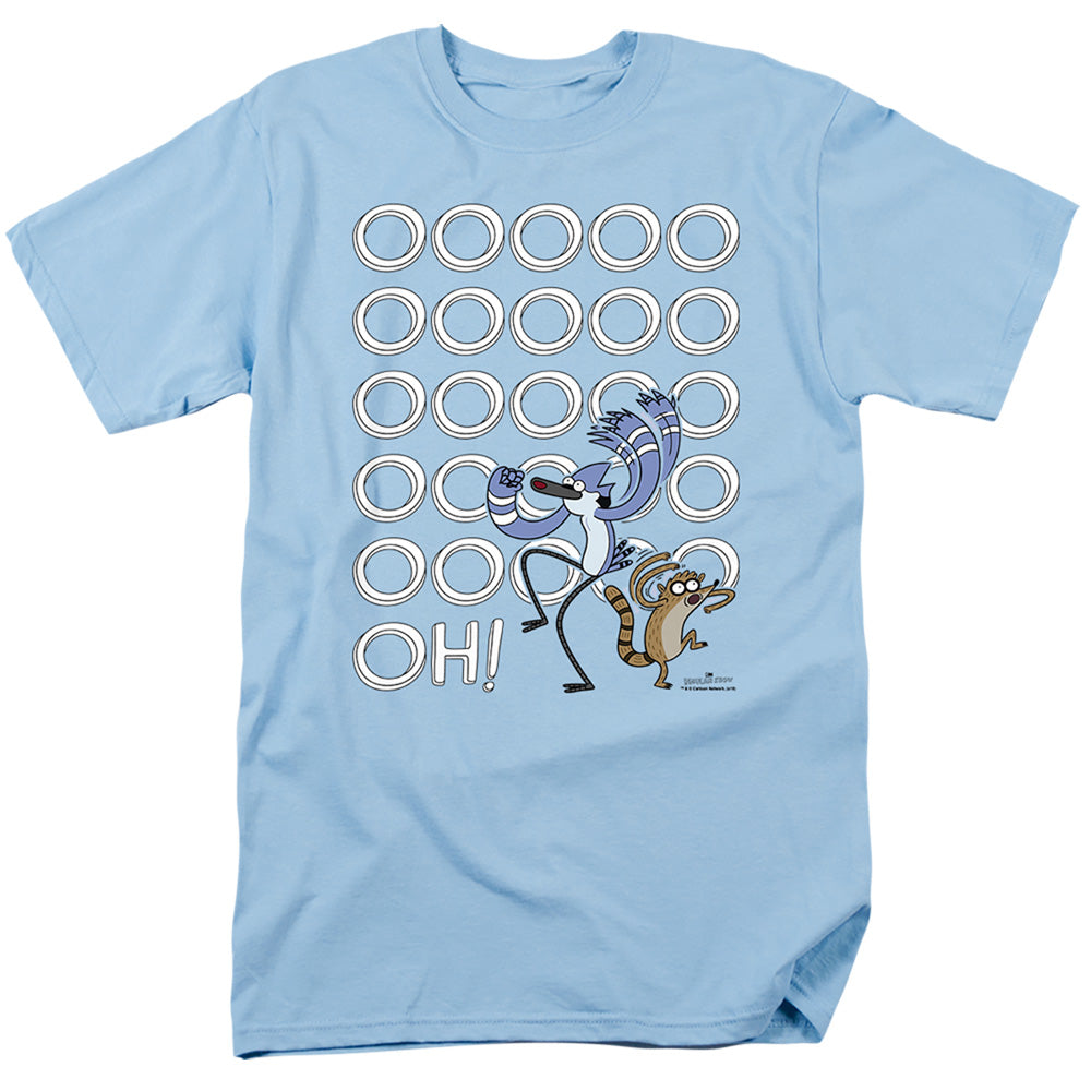 The Regular Show Oooooh Mens T Shirt Light Blue