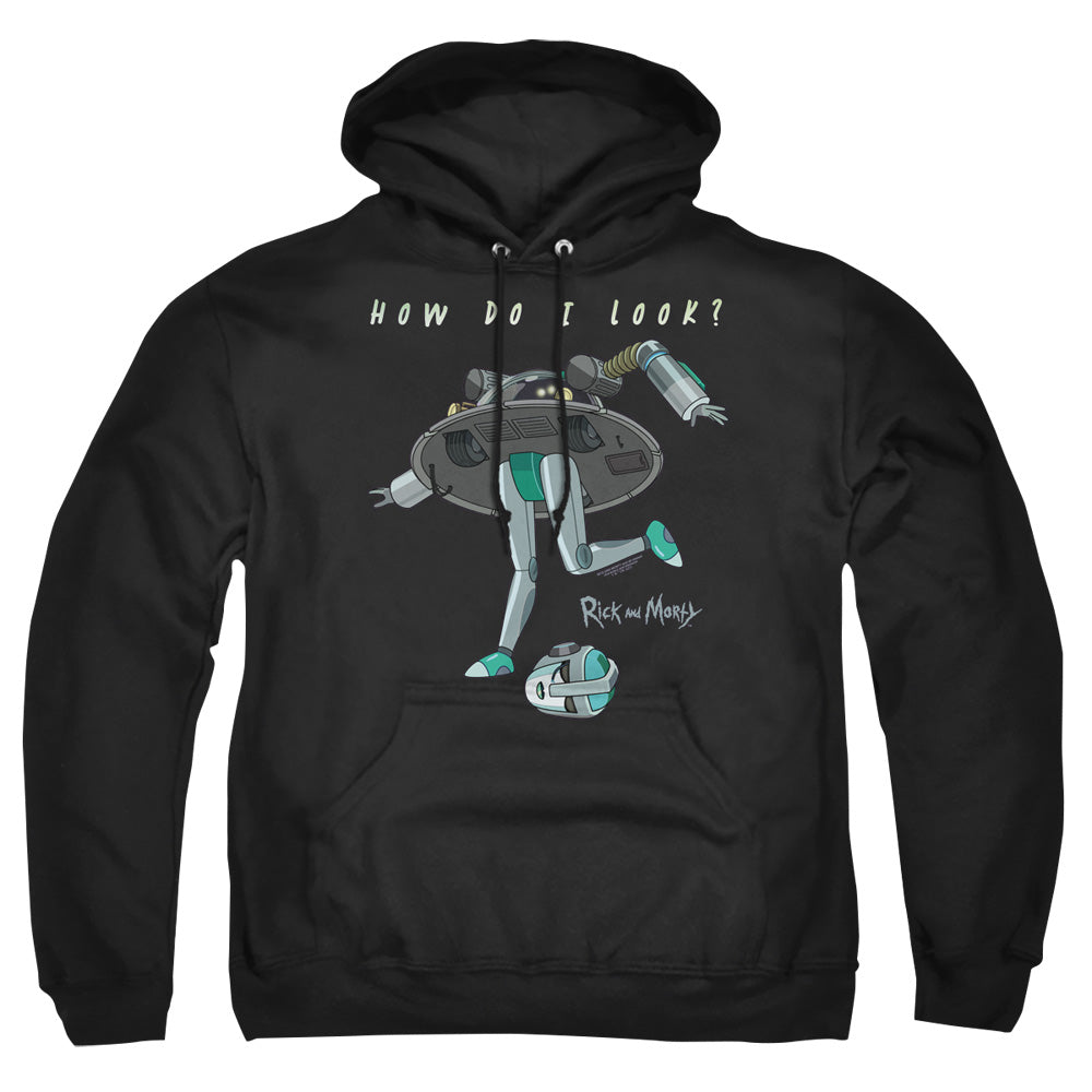 Rick And Morty How Do I Look? Mens Hoodie Black