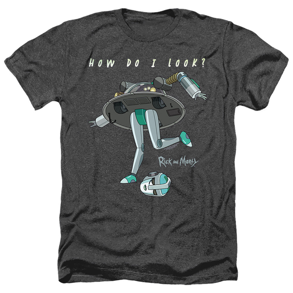 Rick And Morty How Do I Look? Heather Mens T Shirt Black Officially Licensed