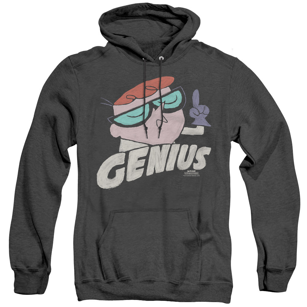 Dexters Laboratory Genius Heather Mens Hoodie Black Officially Licensed