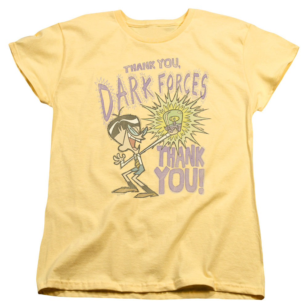 Dexters Laboratory Dark Forces Womens T Shirt Banana Officially Licensed
