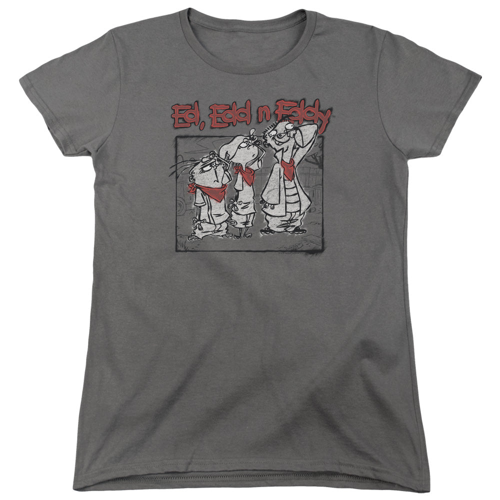 Ed Edd N Eddy Stand by Me Womens T Shirt Charcoal Officially Licensed