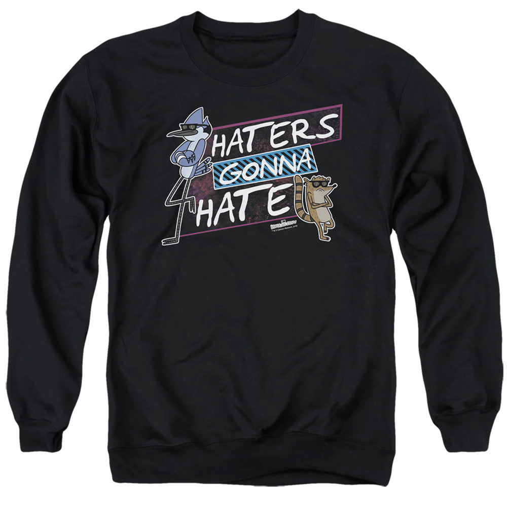 Regular Show Haters Gonna Hate Mens Crewneck Sweatshirt Black Officially Licensed