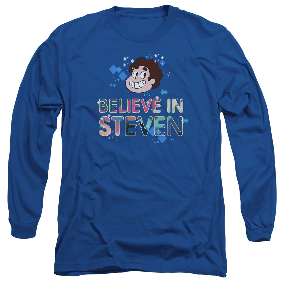 Steven Universe Believe Mens Long Sleeve Shirt Royal Officially Licensed