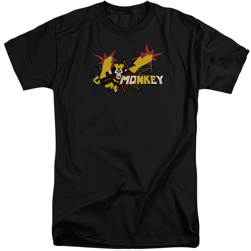Dexters Laboratory Monkey Mens Tall T Shirt Black Officially Licensed