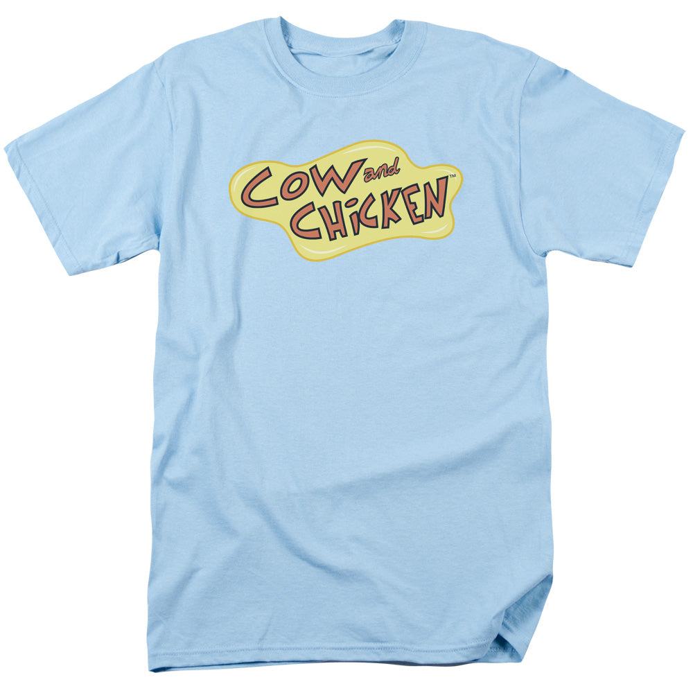 Cow And Chicken Cow Chicken Logo Mens T Shirt Light Blue Officially Licensed
