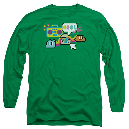 Amazing World Of Gumball Cool Oh Yeah Mens Long Sleeve Shirt Kelly Green Officially Licensed
