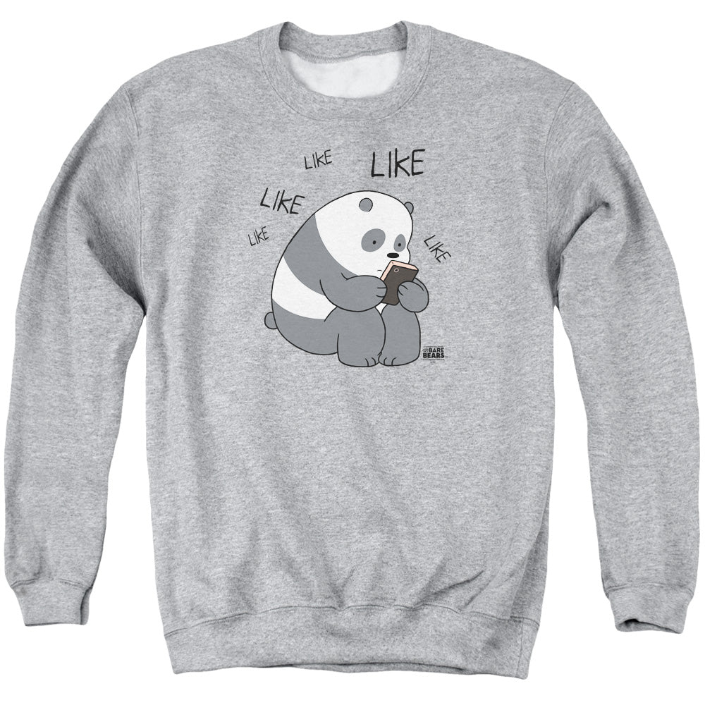 We Bare Bears Like Like Like Mens Crewneck Sweatshirt Athletic Heather Officially Licensed